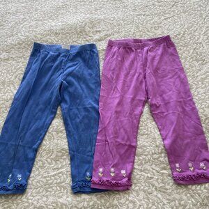 Hanna Andersson Pants Lot of 2 Girls Size 140 US 10 Ankle Leggings